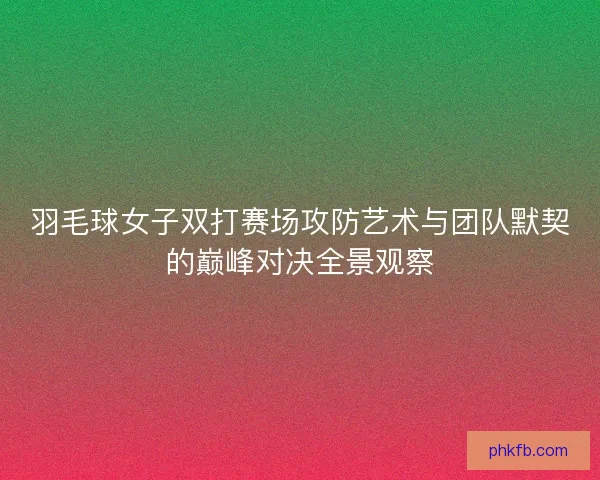 羽毛球女子双打赛场攻防艺术与团队默契的巅峰对决全景观察